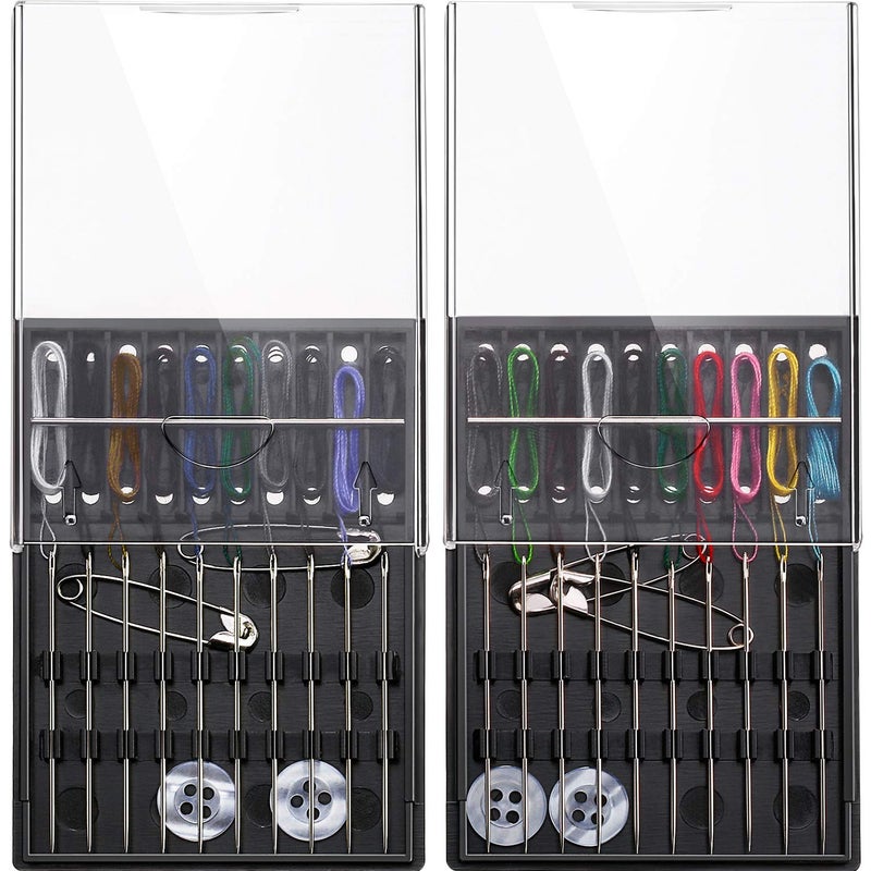 HESTYA 2 Boxes (20 Pcs) Pre Threaded Needles for Hand Sewing Needles and Thread Box Quick Sewing Kit Prethreaded Kits - Image 2